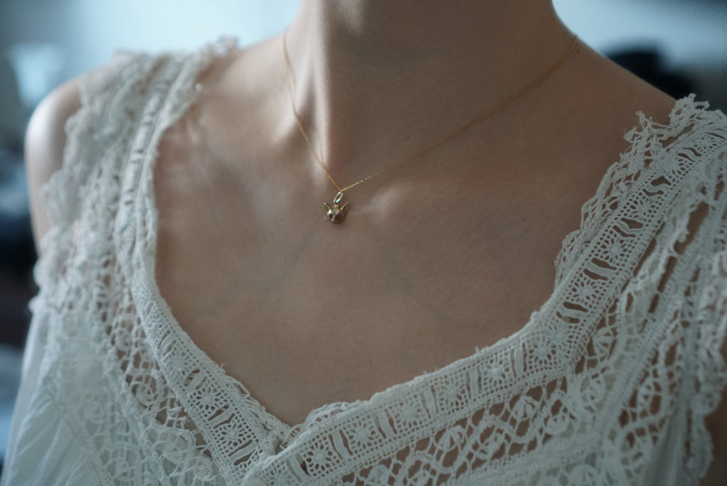 Victorian 9K Ruby Fox Pendant Top
