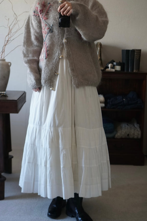 Edwardian Pin Tuck Long Skirt