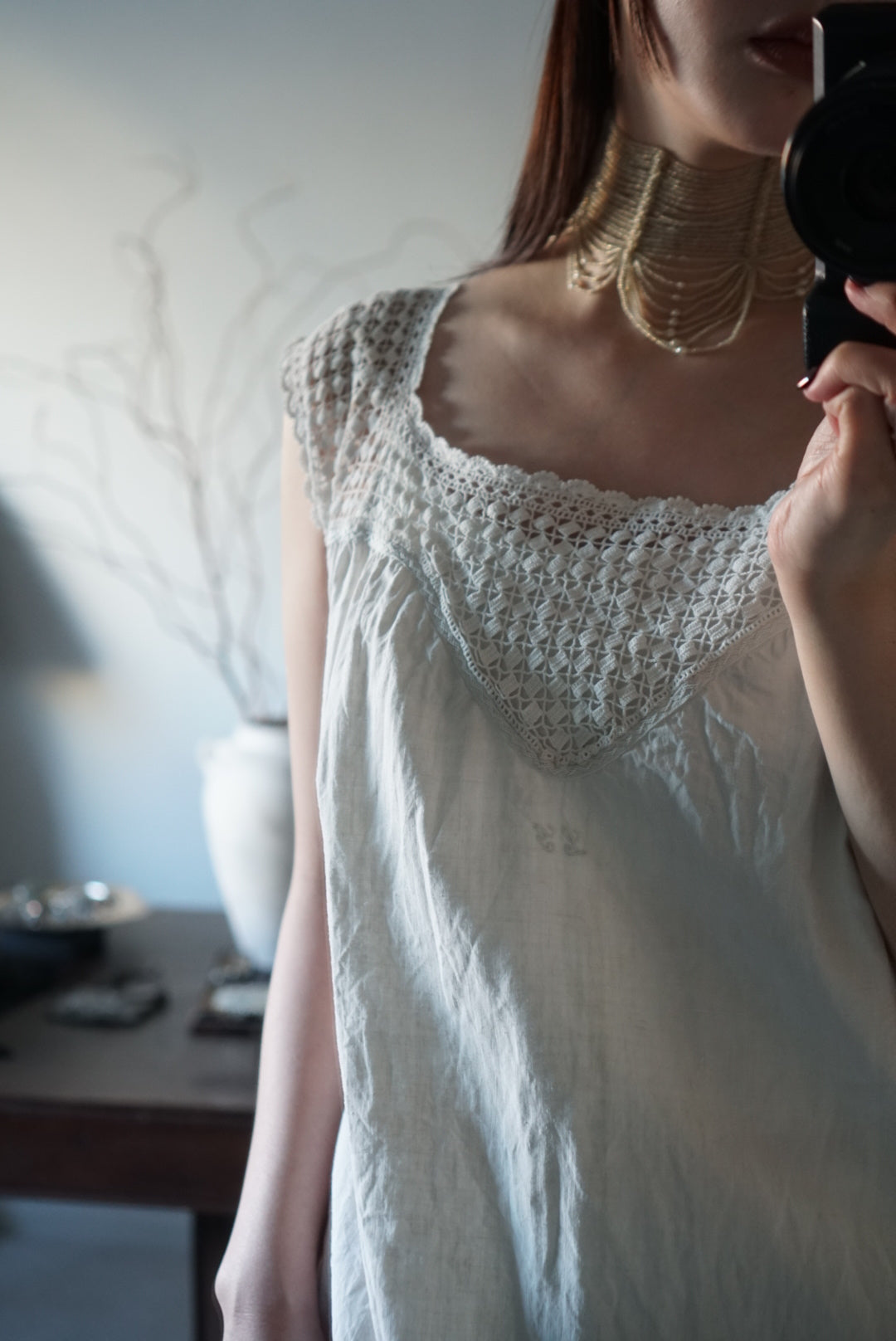 Victorian Glass Pearl Special Collar