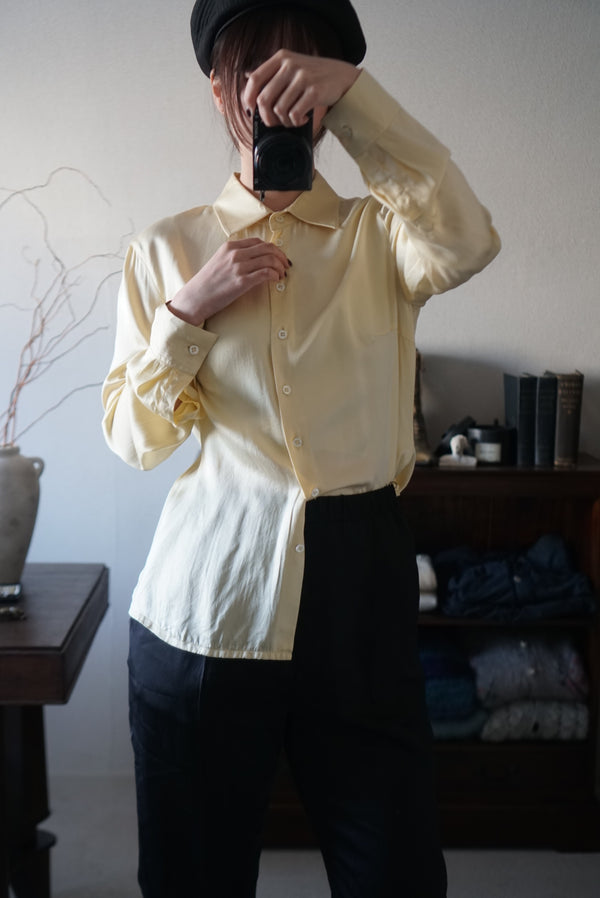 1980s Ivory Silk Shirt