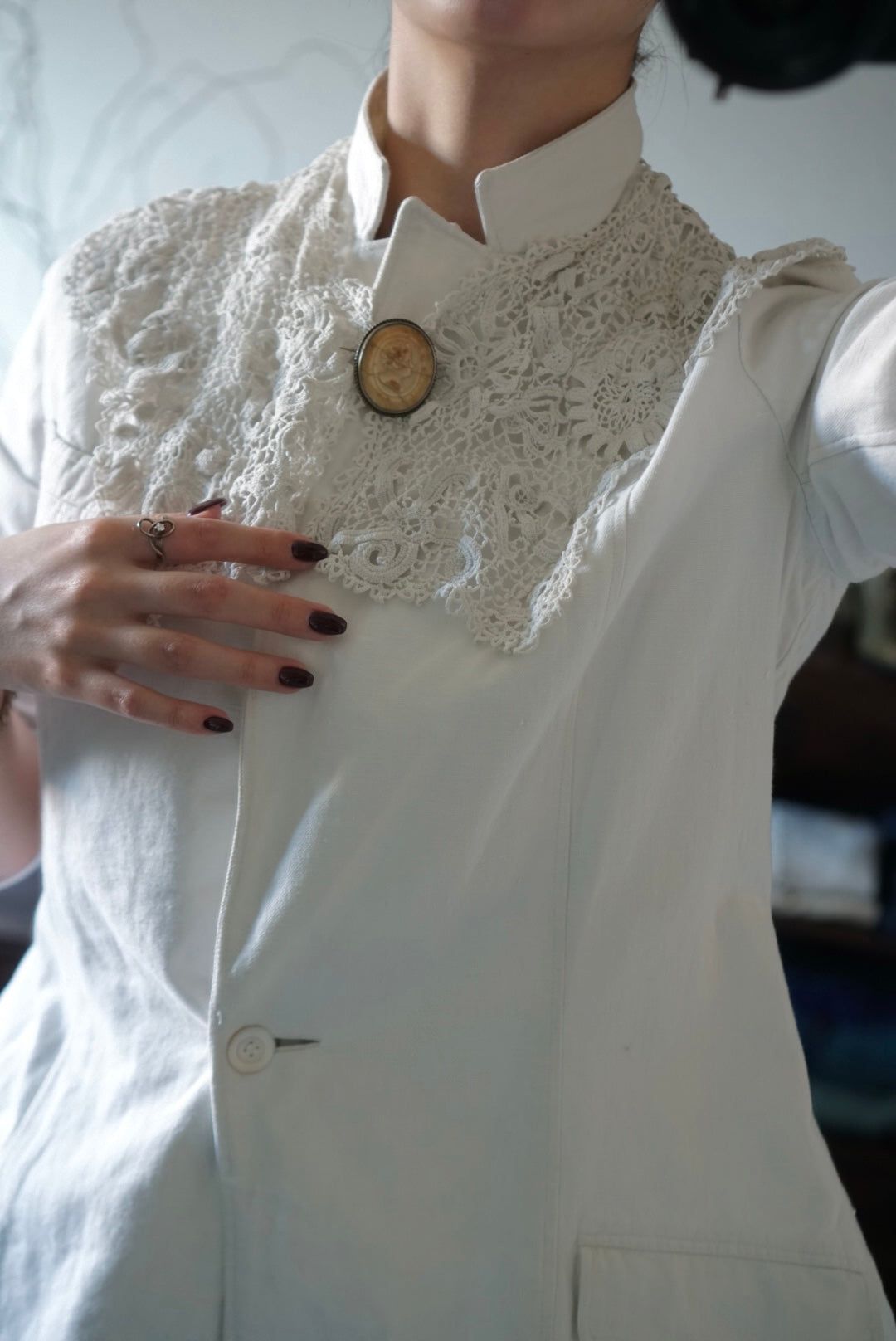 1890-1900's Handmade Irish Lace Collar