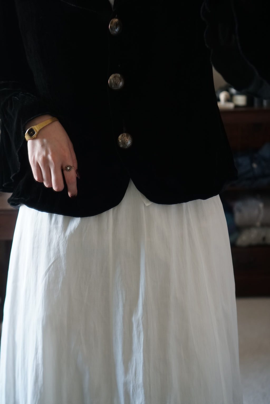 Vintage Black Silk Velvet Jacket