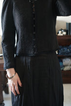 Victorian Black Cotton Slip Skirt