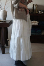 Edwardian Pin Tuck Long Skirt