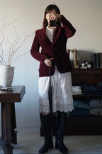 Vintage Winered Velvet Jacket