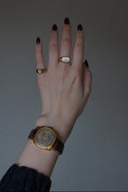 Vintage 10K RGP initial"G" Signet Ring