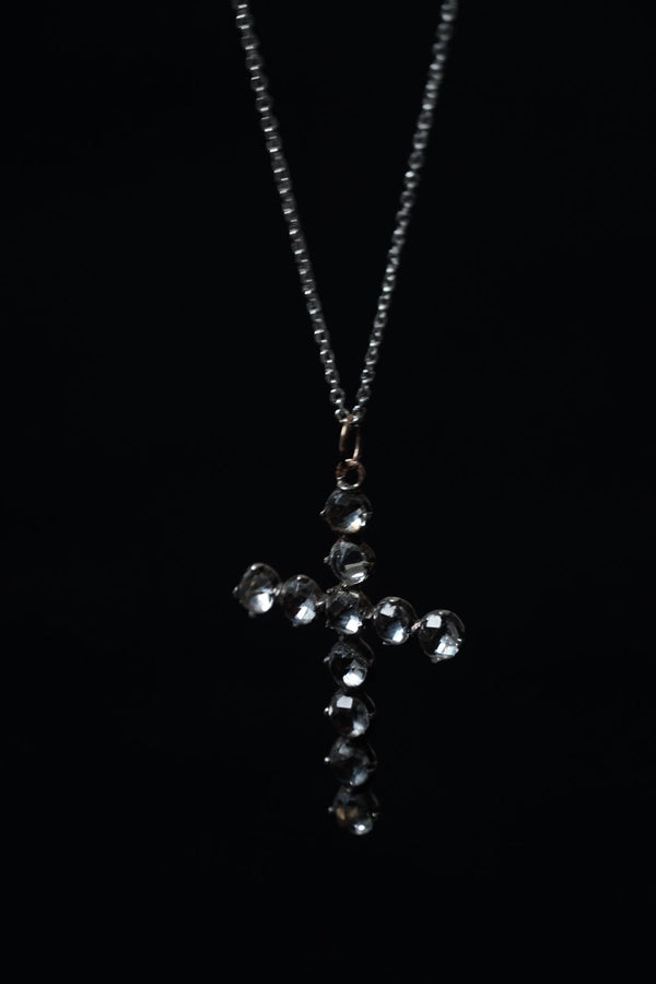 Georgian Paste Glass Cross Pendant Top