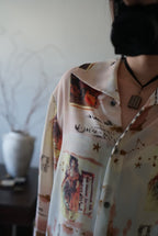 Vintage Printed Chiffon Shirt