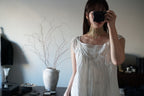 1920's Linnen Crochet Lace Nighty