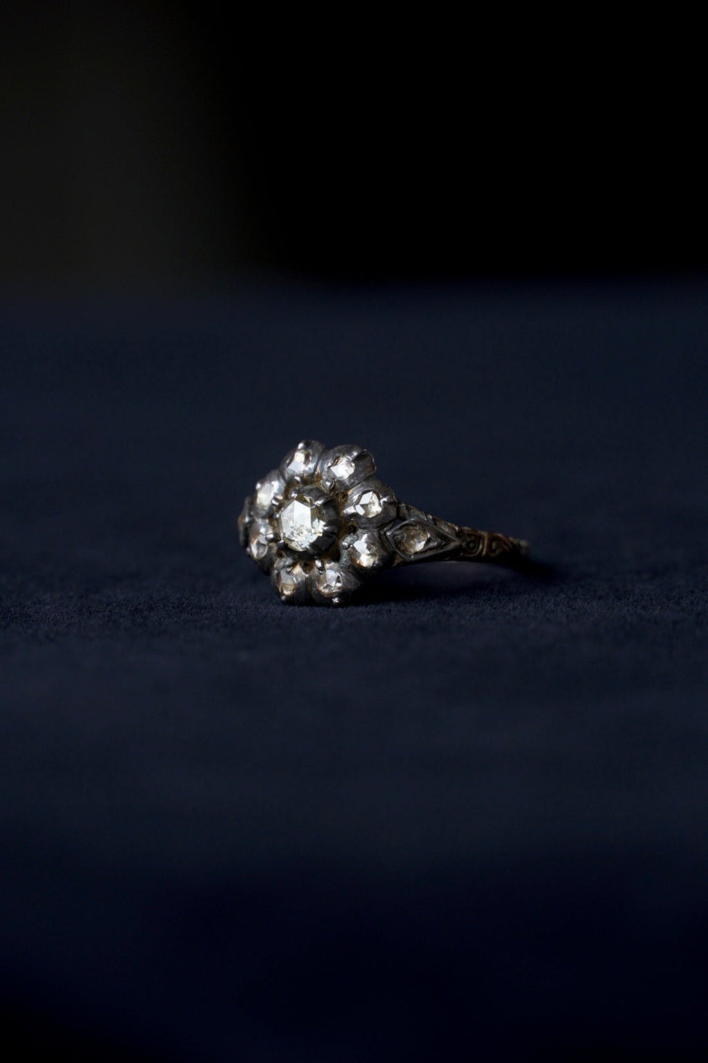 Georgian Dutch Rose-cut Diamond Cluster Ring
