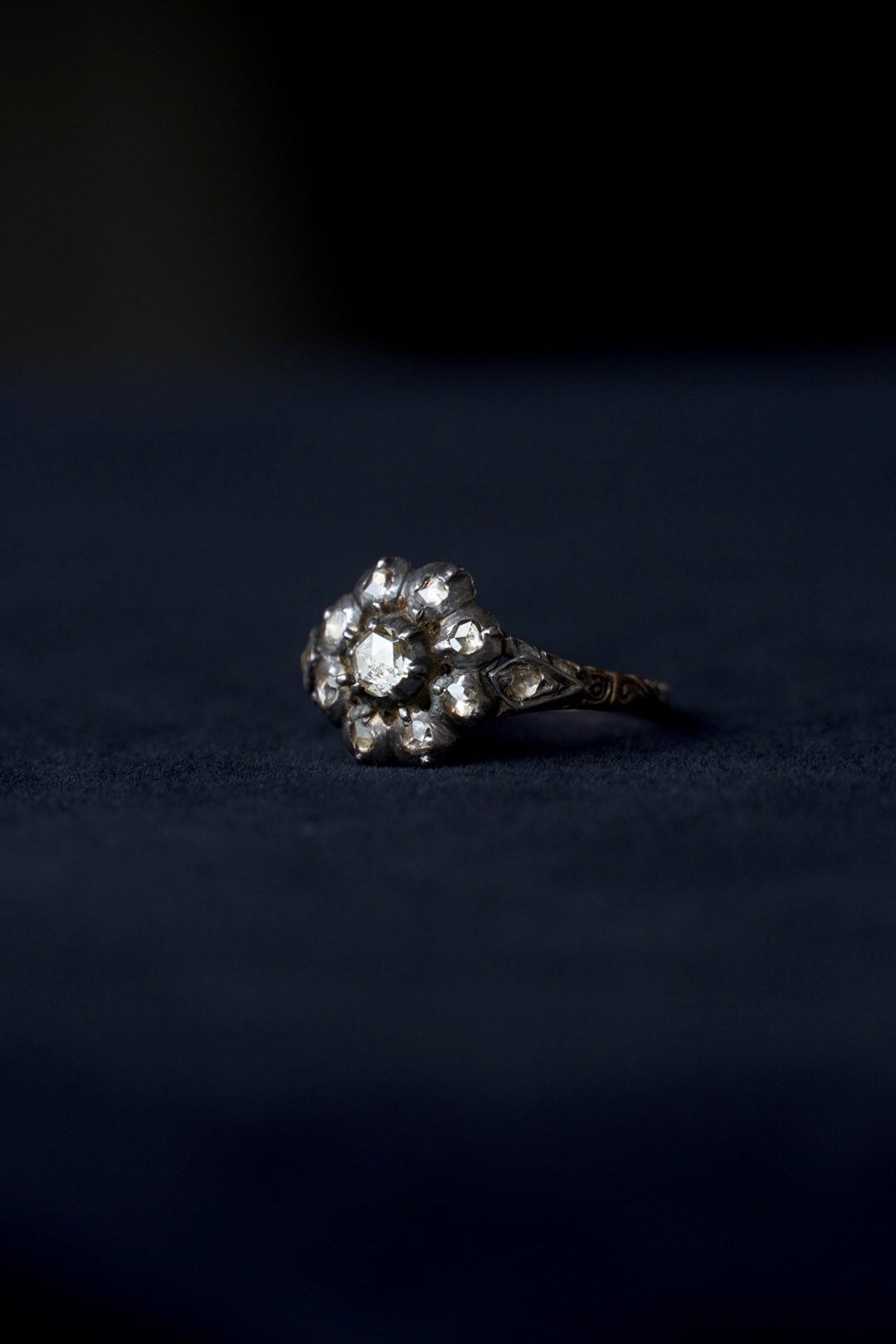 Georgian Dutch Rose-cut Diamond Cluster Ring
