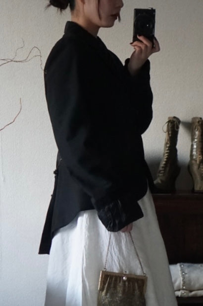 Vintage Ruffle Trim Tailored Jacket
