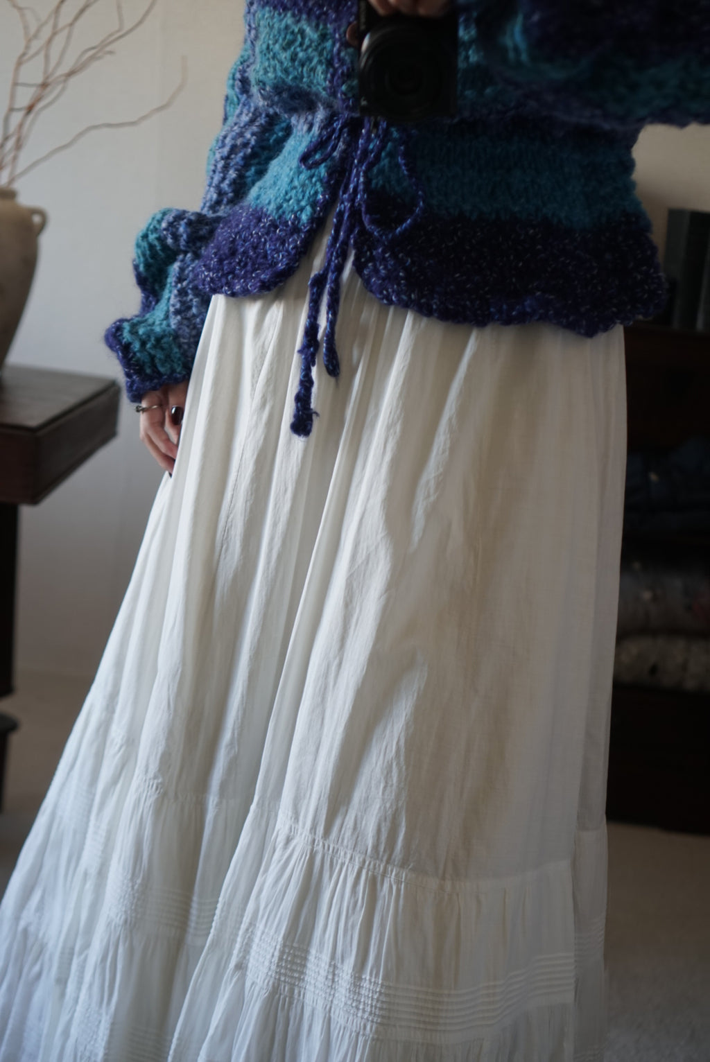 Edwardian Pin Tuck Long Skirt