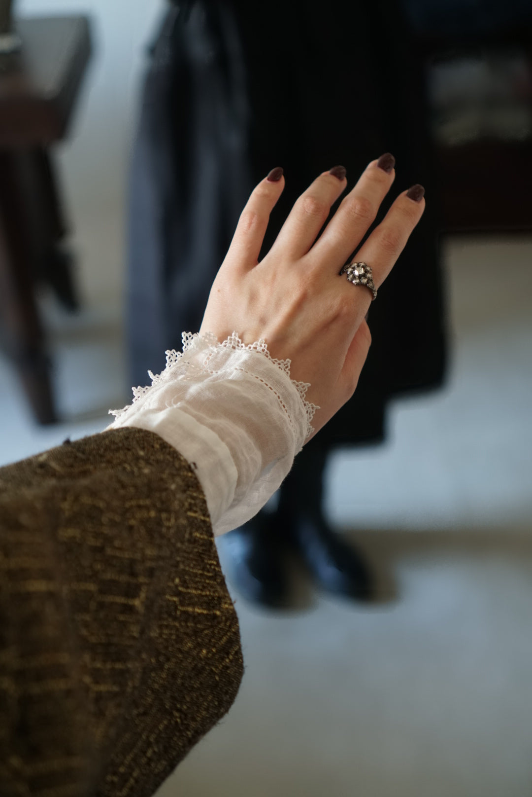 Vintage Big Collar Flare Jacket