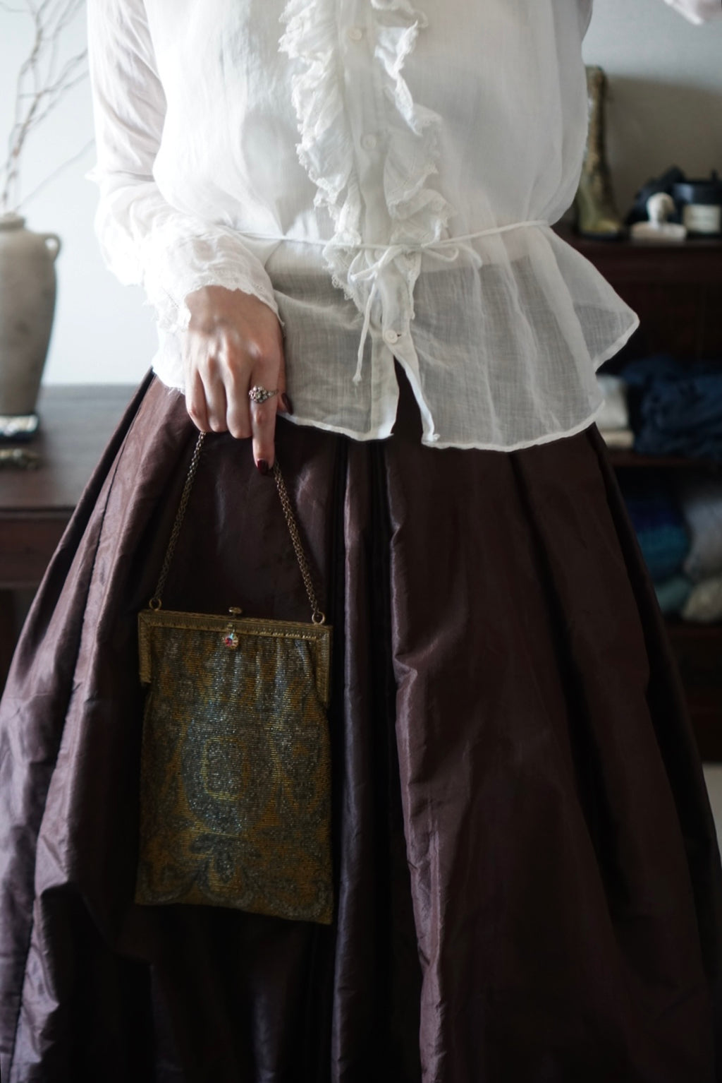 1880’s Victorian Brown Ruffle Skirt