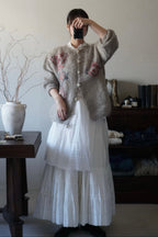 1960's Mohair Embroidery Cardigan