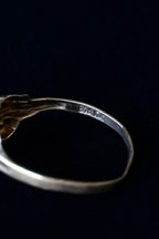 Edwardian 10K Pinky Ring with Glass Stone