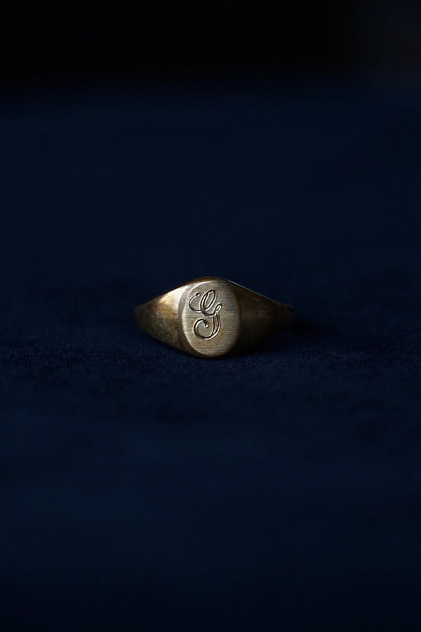 Vintage 10K RGP initial"G" Signet Ring