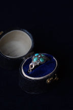 1864-65 Turquoise×Pearl×White Garnet Ring