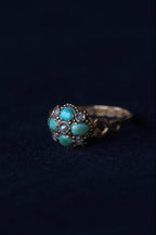 1864-65 Turquoise×Pearl×White Garnet Ring