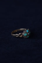 1864-65 Turquoise×Pearl×White Garnet Ring