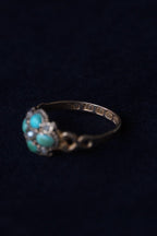 1864-65 Turquoise×Pearl×White Garnet Ring