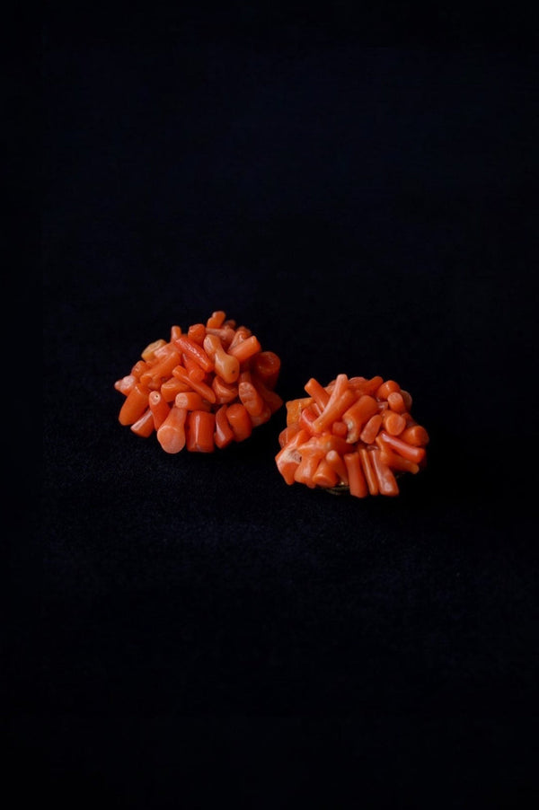 1950's Pink Coral Earrings