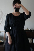 Vintage Black Sheer Blouse