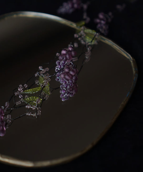 Vintage Grape Glass Necklace