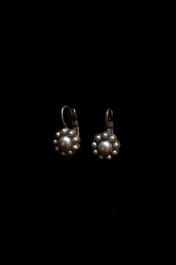 Edwardian Glass Pearl Earrings