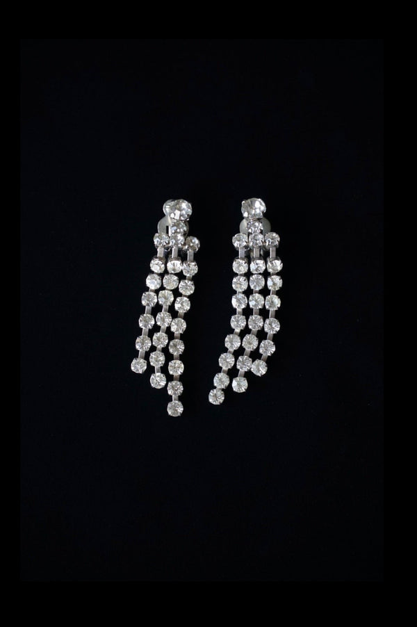 Vintage Glass Chandelier Earrings